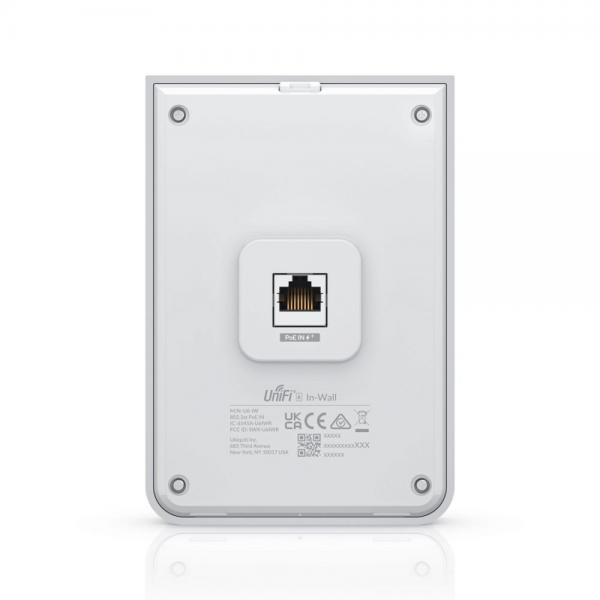 Точка доступа Wi-Fi Ubiquiti UniFi 6 AP In-Wall |U6-IW| Точка доступа 2,4+5 ГГц, Wi-Fi 6, 4х4 MU-MIMO, 5х 1G RJ45