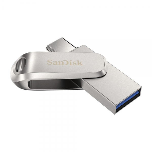 USB накопитель SanDisk 128GB Ultra Dual Drive Luxe, Silver USB Type-C