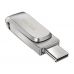 USB накопитель SanDisk 128GB Ultra Dual Drive Luxe, Silver USB Type-C