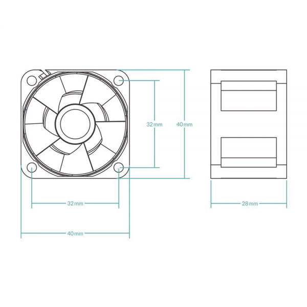 Вентилятор корпусной ARCTIC Cooling S4028-15K 1400-15000rpm Dual Ball Bearing 4-Pin Fan-Connector (ACFAN00264A)