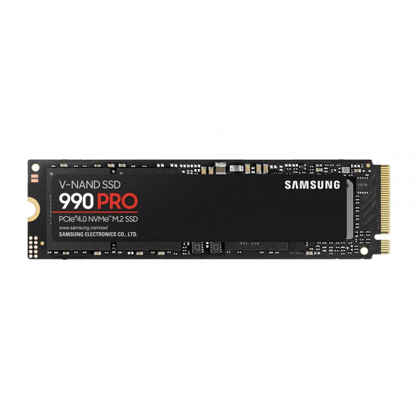 Твердотельный накопитель SSD Samsung 990 PRO Black M.2 2280 MZ-V9P1T0BW 1TB Client SSD PCI-E 4.0 x4, V-NAND 3-bit MLC, 7450/6900, 600TBW