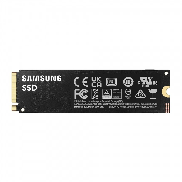 Твердотельный накопитель SSD Samsung 990 PRO Black M.2 2280 MZ-V9P1T0BW 1TB Client SSD PCI-E 4.0 x4, V-NAND 3-bit MLC, 7450/6900, 600TBW