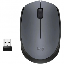 Мышь беспроводная Logitech M170 Gray |910-004646| серая с черным, оптическая, 1000dpi, 2.4 GHz, USB-ресивер