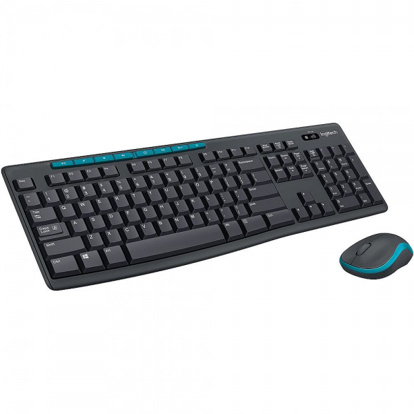 Комплект клавиатура и мышь Logitech MK275 |920-008535| клавиатура черная, 112 клавиш с защитой от воды, мышь черная, оптическая, 1000dpi, 3 кнопки, 2.4GHz, USB-ресивер
