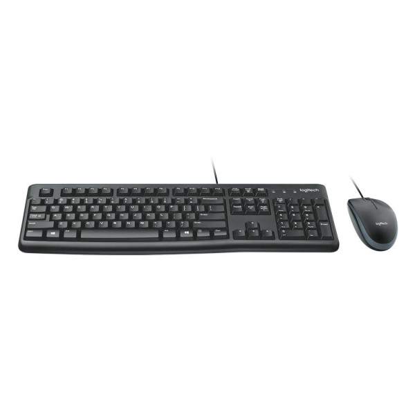 Комплект клавиатура и мышь LogitechDesktop MK120 (920-002561) клавиатура K120 черная, 104 клавиши с защитой от воды |920-002589| Клавиатура K120, мышь M100, цвет черный, USB, RTL
