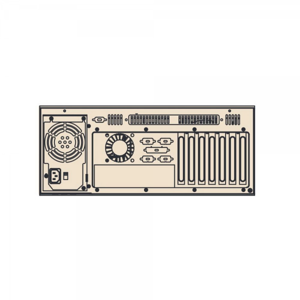 Корпус Advantech Bad Pack IPC-610MB-00HD 4U Rack-mount Chassis, 7 слотов расширения, Отсеки: 1х 3,5"ext, 3x 5.25"ext 2x 12cm/ 82 CFM ball-bearing system fans, w/o PSU Advantech