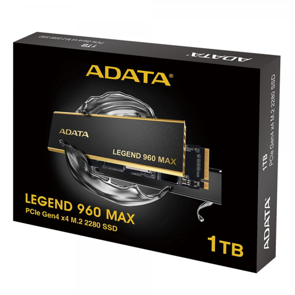 Твердотельный накопитель SSD LEGEND 960 MAX 1TB M.2 2280 ALEG-960M-1TCS PCIe Gen4x4 with NVMe, 7400/6000, MTBF 2M, 3D NAND, 780TBW, SMI SM2264, work with PS5, Heat Sink, RTL