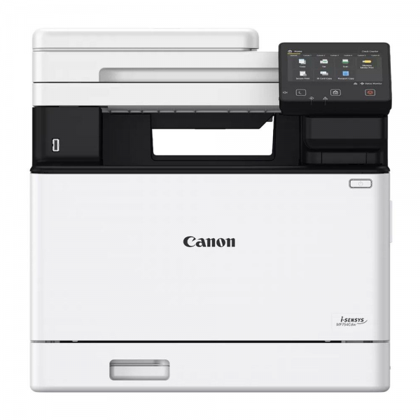 Canon i-Sensys Colour MF754Cdw А4, МФУ, лазерное, цветное, 33стр/мин, 1200dpi, 1200МГц, 1024Мб ,WiFi/Bluetooth/AirPrint/USB/Ethernet, 2100стр/картридж, (5455C019 /5455C009)