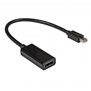 Кабель-переходник miniDisplayPort-HDMI ExeGate EX-mDPM-HDMIF-0.15 (EX284922RUS) (mini20M/19F, 0,15м)