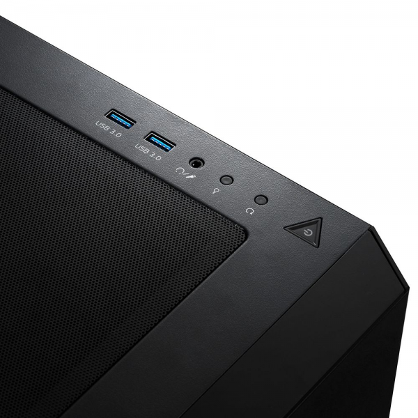 Корпус XPG STARKER BLACK (STARKER-BKCWW) (Midi-Tower, черный, TG, 120mm ARGB fan + 120mm fan)