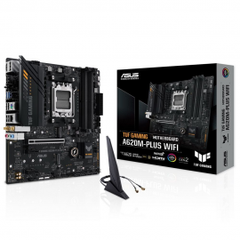 Материнская плата ASUS TUF GAMING A620M-PLUS WIFI AM5 mATX 4xDDR5 PCIEx16 2xPCIEx1 2xM.2 2xDP HDMI 2.5GLAN Wi-Fi 6