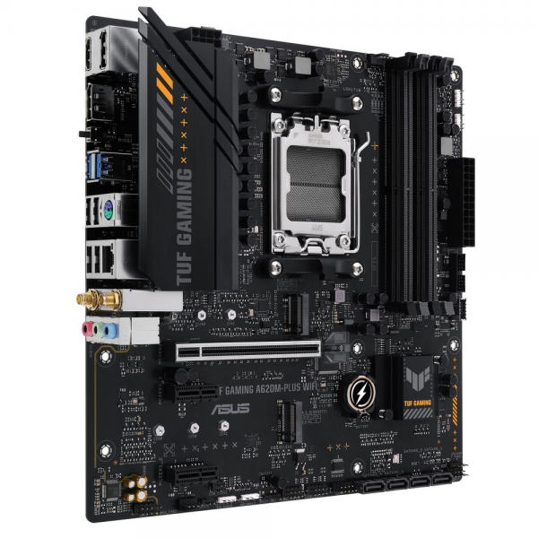 Материнская плата ASUS TUF GAMING A620M-PLUS WIFI AM5 mATX 4xDDR5 PCIEx16 2xPCIEx1 2xM.2 2xDP HDMI 2.5GLAN Wi-Fi 6