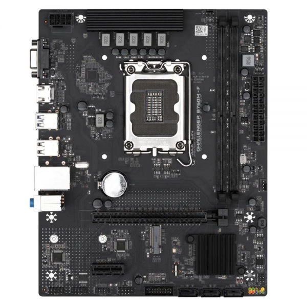 Материнская плата Maxsun MS-Challenger B760M-F B760, LGA1700, 2*DDR4, 1*PCIEx16, 1*PCIEx1, 1*M.2, 4*USB3.2Gen1, 6*USB2.0, 3*SATA3.0, 1G, VGA, HDMI, M-ATX, RTL