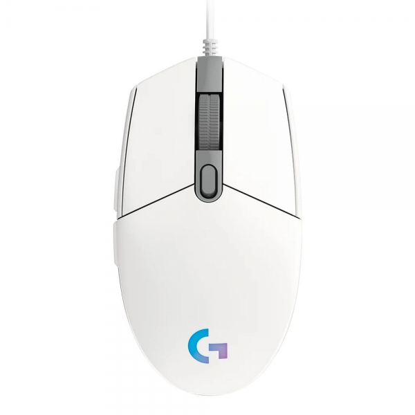 Мышь игровая Logitech G102 LIGHTSYNC White белая, оптическая, 200-8000dpi, 2.1м USB2.0, 6 программируемых кнопок, RGB подсветка, под обе руки