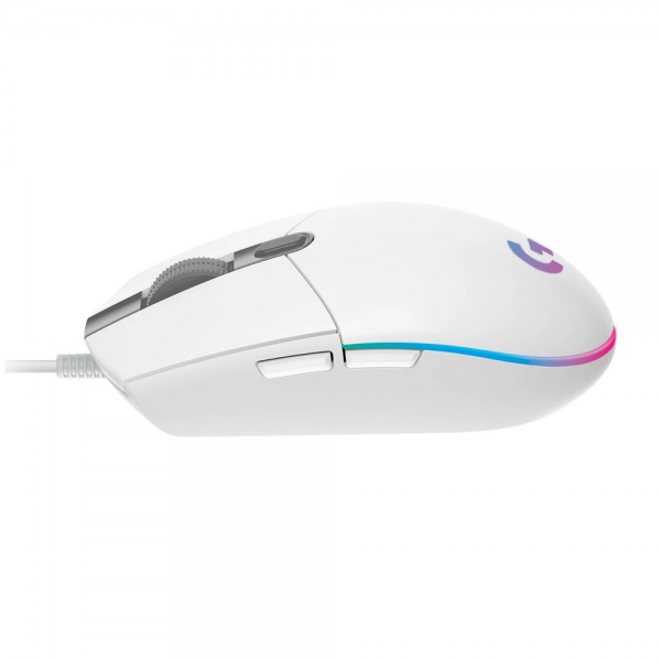 Мышь игровая Logitech G102 LIGHTSYNC White белая, оптическая, 200-8000dpi, 2.1м USB2.0, 6 программируемых кнопок, RGB подсветка, под обе руки