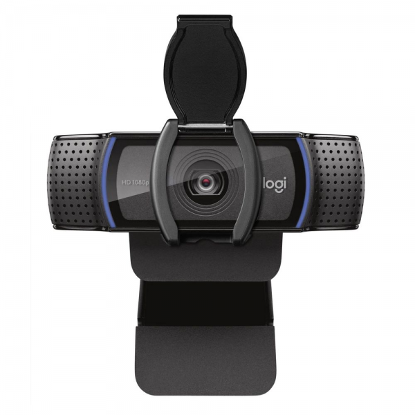 Веб-камера Logitech C920e черная, 3Mp, FHD 1080p@30fps, автофокус, угол обзора 78°, складная подставка, USB2.0, кабель 1.5м