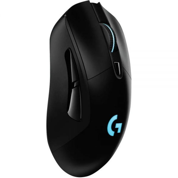 Мышь игровая Logitech G703 Lightspeed черная, сенсор 100-25600dpi (Hero25K), беспроводная 2.4GHz + USB 1,8м, 5 программируемых кнопок + колесо прокрутки, RGB-подсветка, под правую руку