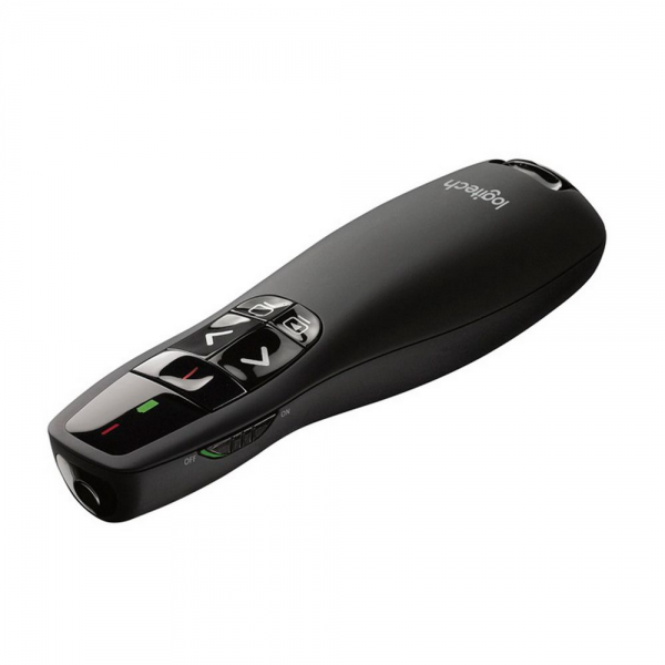Презентер Logitech R400 черный, 2.4 GHz, USB-ресивер , 5 кнопок, лазерная указка