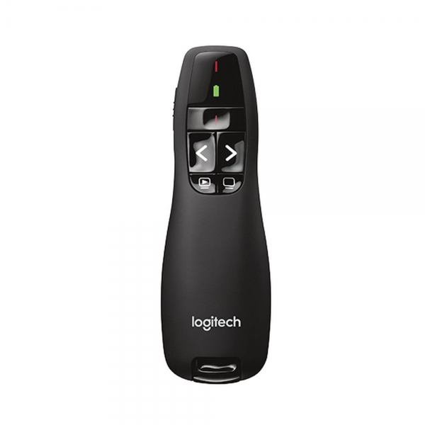 Презентер Logitech R400 черный, 2.4 GHz, USB-ресивер , 5 кнопок, лазерная указка