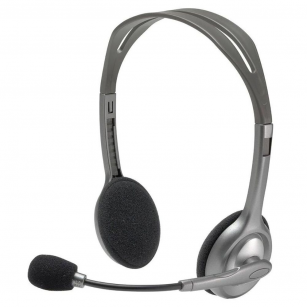 Гарнитура Logitech H110 серая, 2х jack 3.5мм, поворотный микрофон, кабель 1.8м