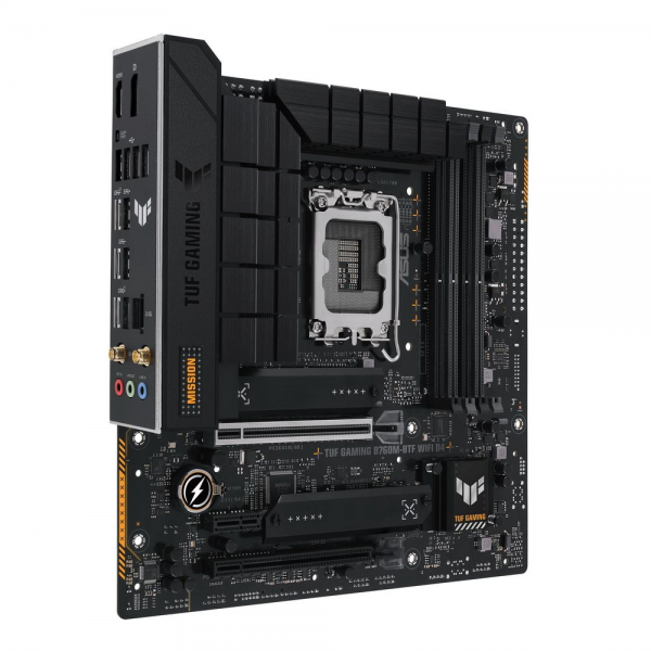 Материнская плата ASUS TUF GAMING B760M-BTF WIFI D4 LGA1700 mATX 4xDDR4 2xPCIEx16 PCIEx1 3xM.2 3xUSB-C DP HDMI 2.5GLAN Wi-Fi 6