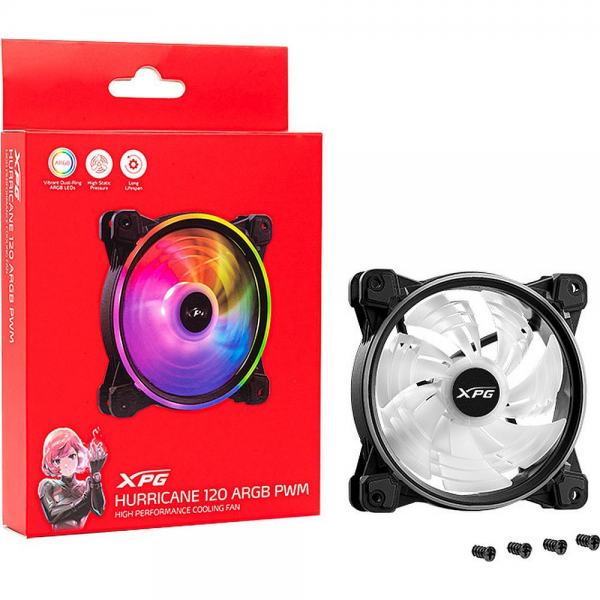 Вентилятор XPG HURRICANE 120 ARGB PWM, черный
