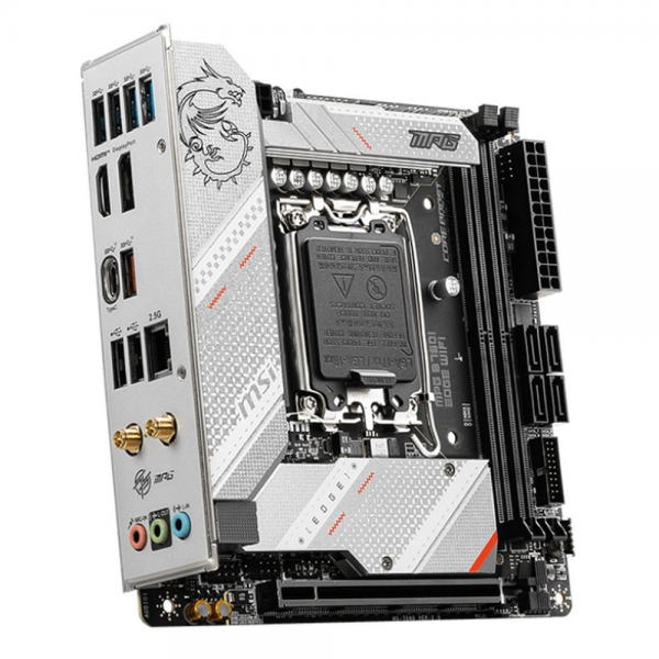 Материнская плата MSI MPG B760I EDGE WIFI B760, LGA1700, 2*DDR5, 1*PCIEx16, 2*M.2, 2*TypeC, 1*USB3.2Gen2, 6*USB3.2Gen1, 4*USB2.0, 4*SATA3.0, 2.5G, DP, HDMI, Mini-ITX, RTL