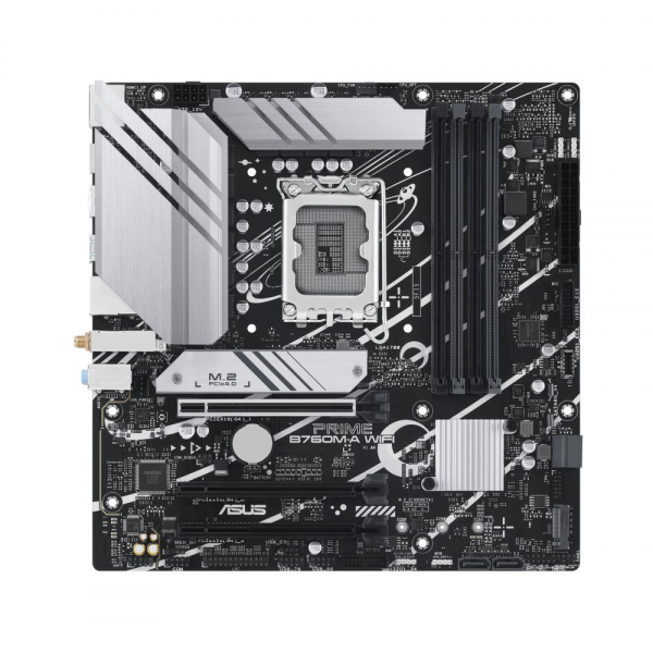 Материнская плата ASUS PRIME B760M-A WIFI LGA1700 mATX 4xDDR5 3xPCIEx16 2xM.2 DP 2хHDMI 2.5GLAN Wi-Fi 6
