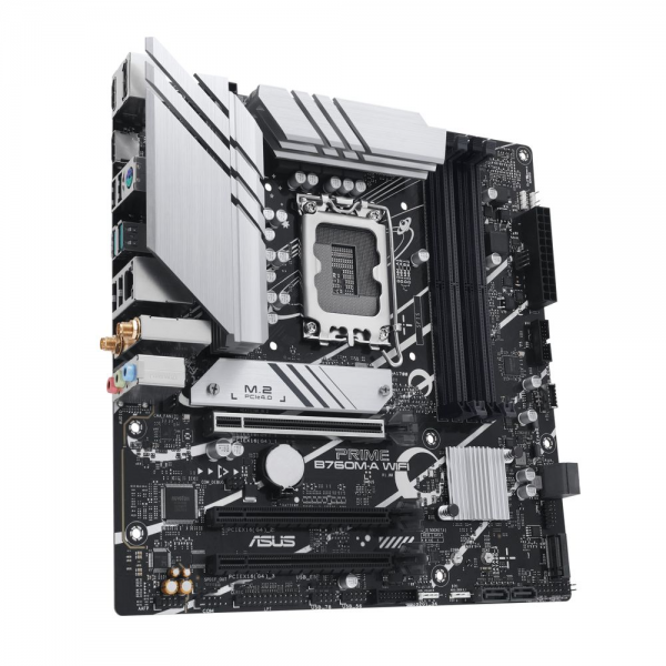 Материнская плата ASUS PRIME B760M-A WIFI LGA1700 mATX 4xDDR5 3xPCIEx16 2xM.2 DP 2хHDMI 2.5GLAN Wi-Fi 6