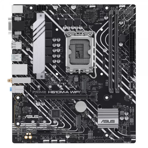 Материнская плата ASUS PRIME H610M-A WIFI LGA1700 mATX 2xDDR5 PCIEx16 PCIEx1 2xM.2 DP HDMI VGA GLAN Wi-Fi 5