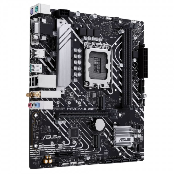 Материнская плата ASUS PRIME H610M-A WIFI LGA1700 mATX 2xDDR5 PCIEx16 PCIEx1 2xM.2 DP HDMI VGA GLAN Wi-Fi 5
