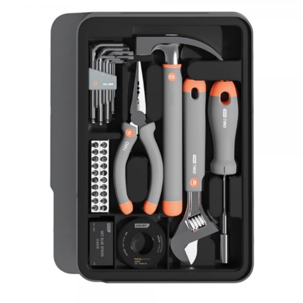 Набор ручного инструмента Deli "Home Series Gray" Deli H1001-ADE 15 предметов