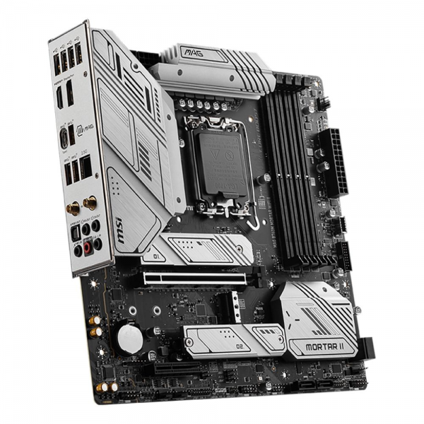 Материнская плата MSI MAG B760M MORTAR WIFI II B760, LGA1700, 4*DDR5, 1*PCIEx16, 1*PCIEx4, 3*M.2, 2*TypeC, 3*USB3.2Gen2, 2*USB3.2Gen1, 8*USB2.0, 4*SATA3.0, 2.5G, DP, HDMI, M-ATX, RTL