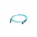Кабельная сборка Hyperline FHD-MC3-503-MPOM12/PS-MPOF12/PS-A-1M-LSZH-AQ Патч-корд волоконно-оптический MPO (папа) - MPO (мама), 12 волокон, OM3, 40/100G, LSZH, 1м
