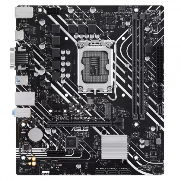 Материнская плата ASUS PRIME H610M-D LGA1700 mATX 2xDDR5 PCIEx16 PCIEx1 M.2 HDMI VGA GLAN