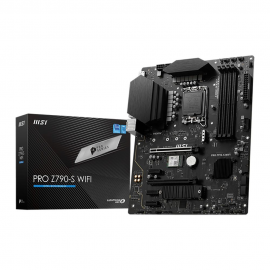 Материнская плата MSI PRO Z790-S WIFI Z790, LGA1700, 4*DDR5, 2*PCIEx16, 3*PCIEx1, 2*M.2, 1*TypeC, , 8*USB3.2Gen1, 6*USB2.0, 4*SATA3.0, 2.5G, DP, HDMI, ATX, RTL