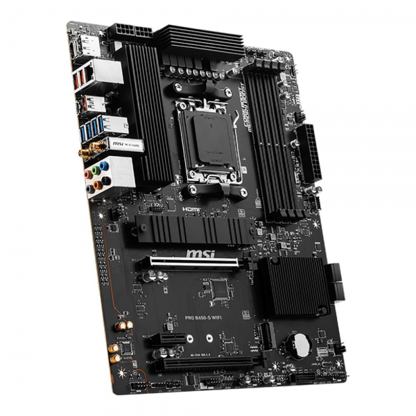 Материнская плата MSI PRO B650-S WIFI B650, AM5, 4*DDR5, 2*PCIEx16, 1*PCIEx1, 2*M.2, 2*TypeC, 3*USB3.2Gen2, 6*USB3.2Gen1, 4*USB2.0, 4*SATA3.0, 2.5G, DP, HDMI, ATX, RTL