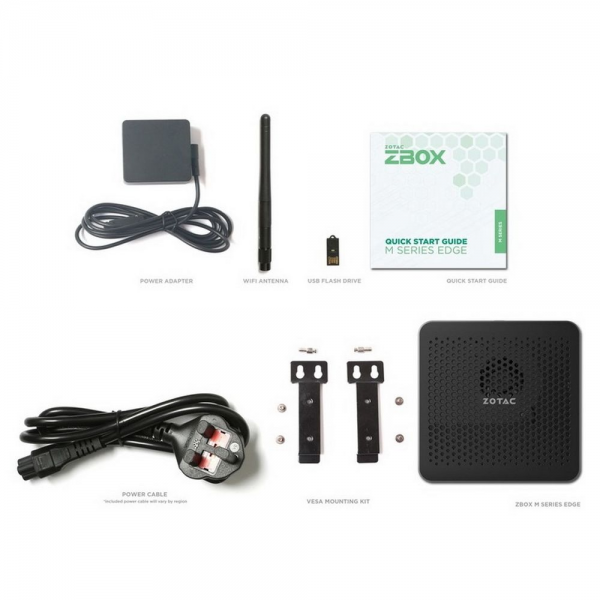 Мини ПК ZOTAC ZBOX MI668, Barebone,Intel i7-1360P, 2x DDR5-5200/4800 SODIMM, M.2 SSD SLOT, 2x GLAN, WIFI, BT, USBDRV, DP/HDMI, EU+UK PLUG