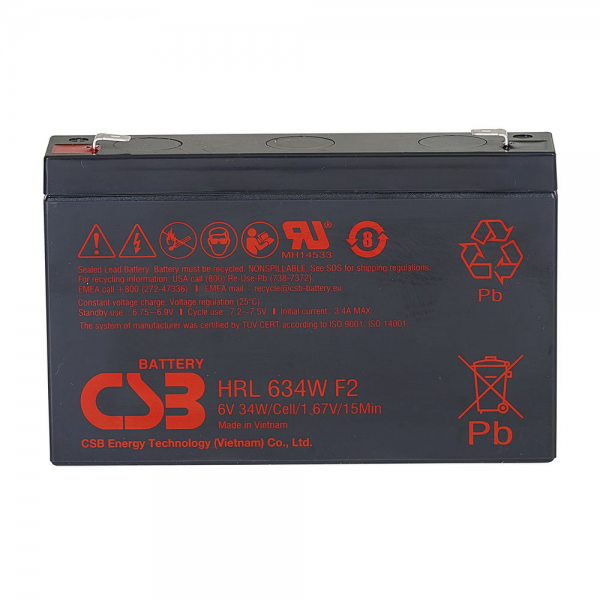 Аккумулятор CSB HRL634W F2 FR