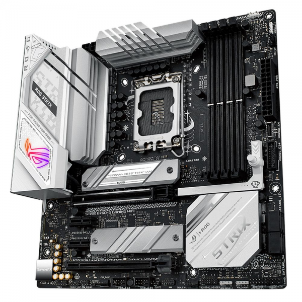 Материнская плата ASUS ROG STRIX B760-G GAMING WIFI LGA1700 mATX 4xDDR5 2xPCIEx16 2xPCIEx1 2xM.2 2хUSB-C DP HDMI 2.5GLAN Wi-Fi 6Е