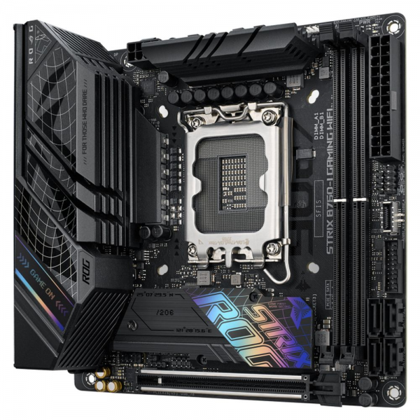 Материнская плата ASUS ROG STRIX B760-I GAMING WIFI LGA1700 mini-ITX 2xDDR5 PCIEx16 2xM.2 2хUSB-C DP HDMI 2.5GLAN Wi-Fi 6Е