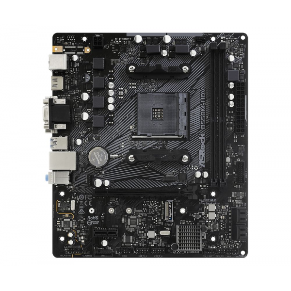 Материнская плата ASRock OEM B550M-HDV, Socket AM4, AMD B550, 2xDDR4-3200, D-SUB+DVI-D+HDMI, 1xPCI-Ex16, 1xPCI-Ex1, 4xSATA3(RAID 0/1/10), 1xM.2, 8 Ch Audio, 1xGLan, (2+4)xUSB2.0, (4+2)xUSB3.2, 1xPS/2, mATX, RTL, {20} (931635)