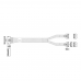 Кабель JPC P732VGB10800-1 Cable MCIO x8 74P (STRAIGHT TYPE) -TO- 2*MCIO x4 38P (STRAIGHT TYPE) , L:80cm