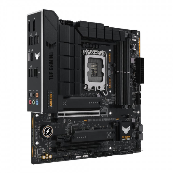 Материнская плата ASUS TUF GAMING B760M-PLUS LGA1700 mATX 4xDDR5 2xPCIEx16 PCIEx1 2xM.2 USB-C DP HDMI 2.5GLAN