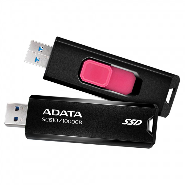 Твердотельный накопитель SSD ADATA SC610 1TB Black External USB 3.2 Gen2, 550/500 RTL