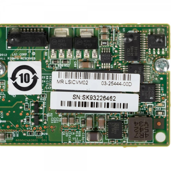 Модуль резервного сохранения данных контроллера Broadcom LSICVM02 (LSI00418 4G / 05-25444-00 / 03-25444-04B) Cache Vault для моделей 9361-8i(1G), 1G Version (05-25444-00 (4G)) (008082)