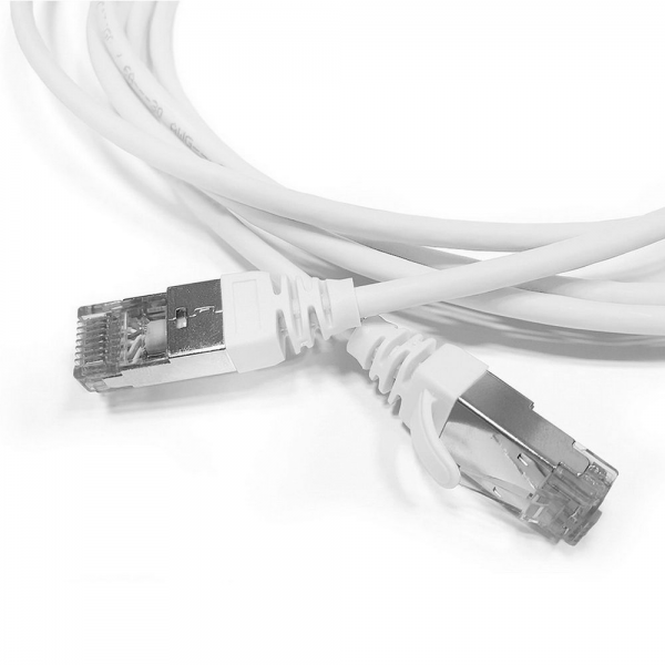 Кабельная сборка Hyperline PC-LPT-SFTP-RJ45-RJ45-C6-5M-LSZH-WT Патч-корд S/FTP, экранированный, категория 6 (100% Fluke Component Tested), 28AWG, LSZH, 5м, белый