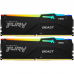 Модуль памяти Kingston 32GB DDR5 5600 DIMM FURY Beast Black RGB kit 2*16,Non-ECC, CL40, 1.25V, 288-pin RTL