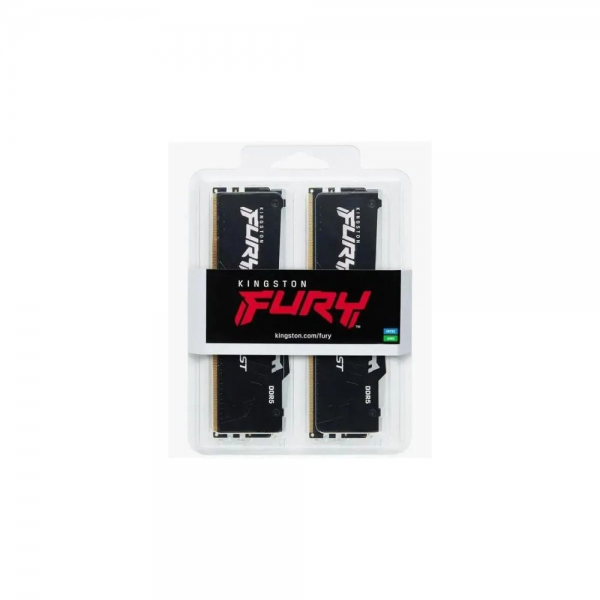 Модуль памяти Kingston 32GB DDR5 5600 DIMM FURY Beast Black RGB kit 2*16,Non-ECC, CL40, 1.25V, 288-pin RTL