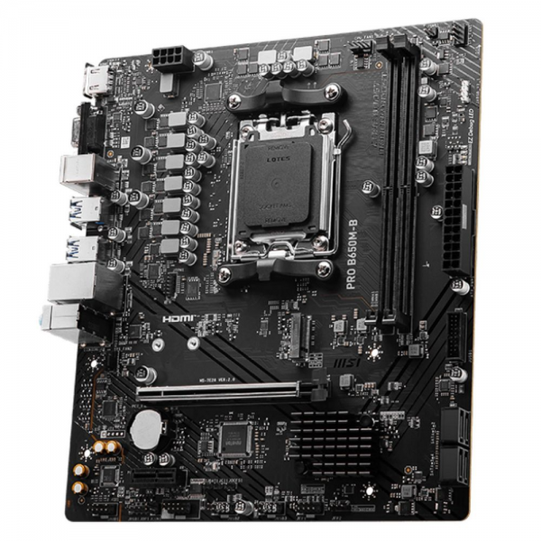 Материнская плата MSI PRO B650M-B B650, AM5, 2*DDR5, 1*PCIEx16, 1*PCIEx1, 1*M.2, 6*USB3.2Gen1, 6*USB2.0, 4*SATA3.0, 1G, VGA, HDMI, M-ATX, RTL